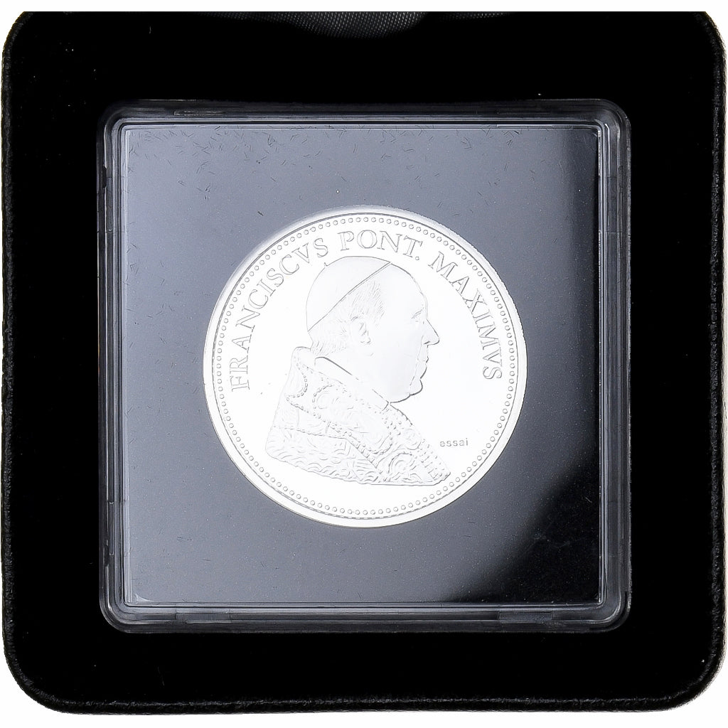 France, Medal, Pope Francis, n.d., Silver, MS(65-70)