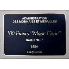 France, 100 Francs, Marie Curie, 1984, MDP, BU, Silver, MS(65-70)