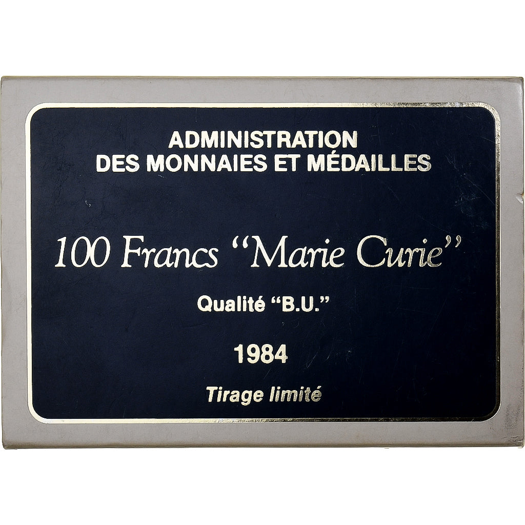 Frankreich, 100 Francs, Marie Curie, 1984, MDP, BU, Silber, STGL