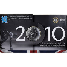 Great Britain, Elizabeth II, 5 Pounds, 2012 Olympics London, Countdown, 2010