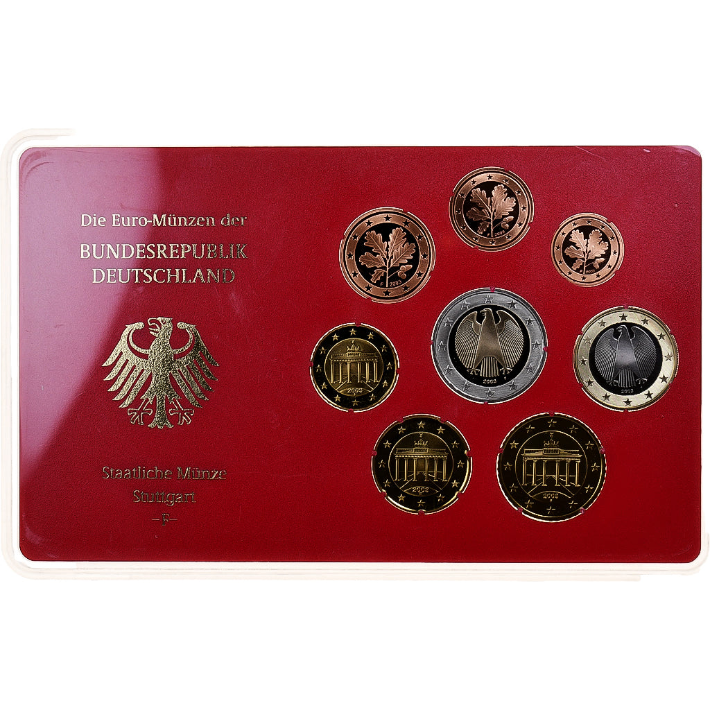 Germany, Set 1 ct. - 2 Euro, Proof, 2003, Stuttgart, MS(65-70)