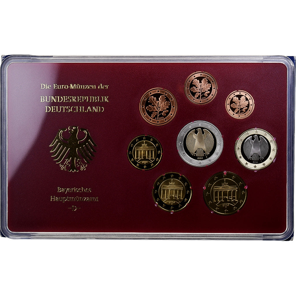 Alemanha, Set 1 ct. - 2 Euro, Proof, 2004, Munich, N/D, MS(65-70)