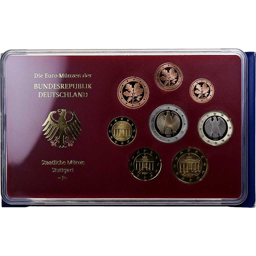 Germania, Set 1 ct. - 2 Euro, FS, 2004, Stuttgart, N.C., FDC