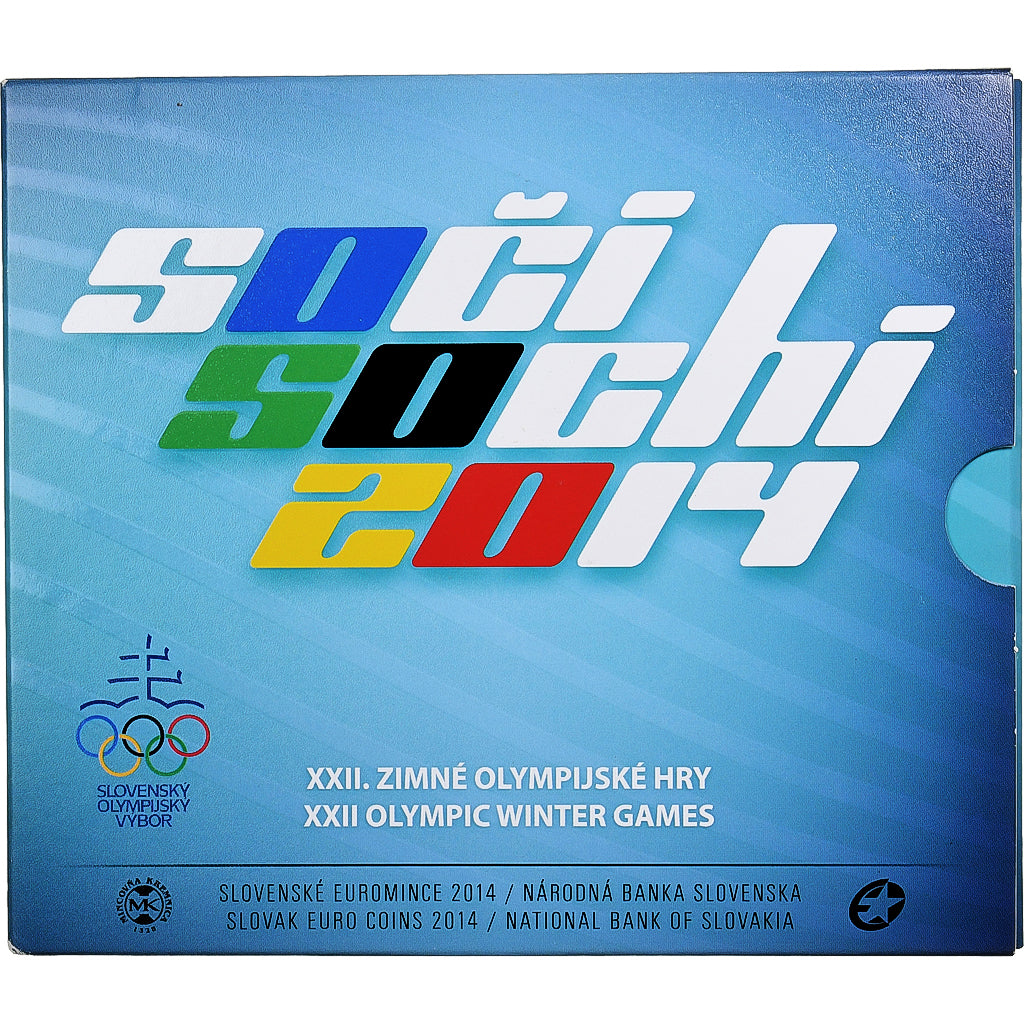 Slovakia, Set 1 ct. - 2 Euro, 2014 Winter Olympics, Sochi, 2014, Kremnica