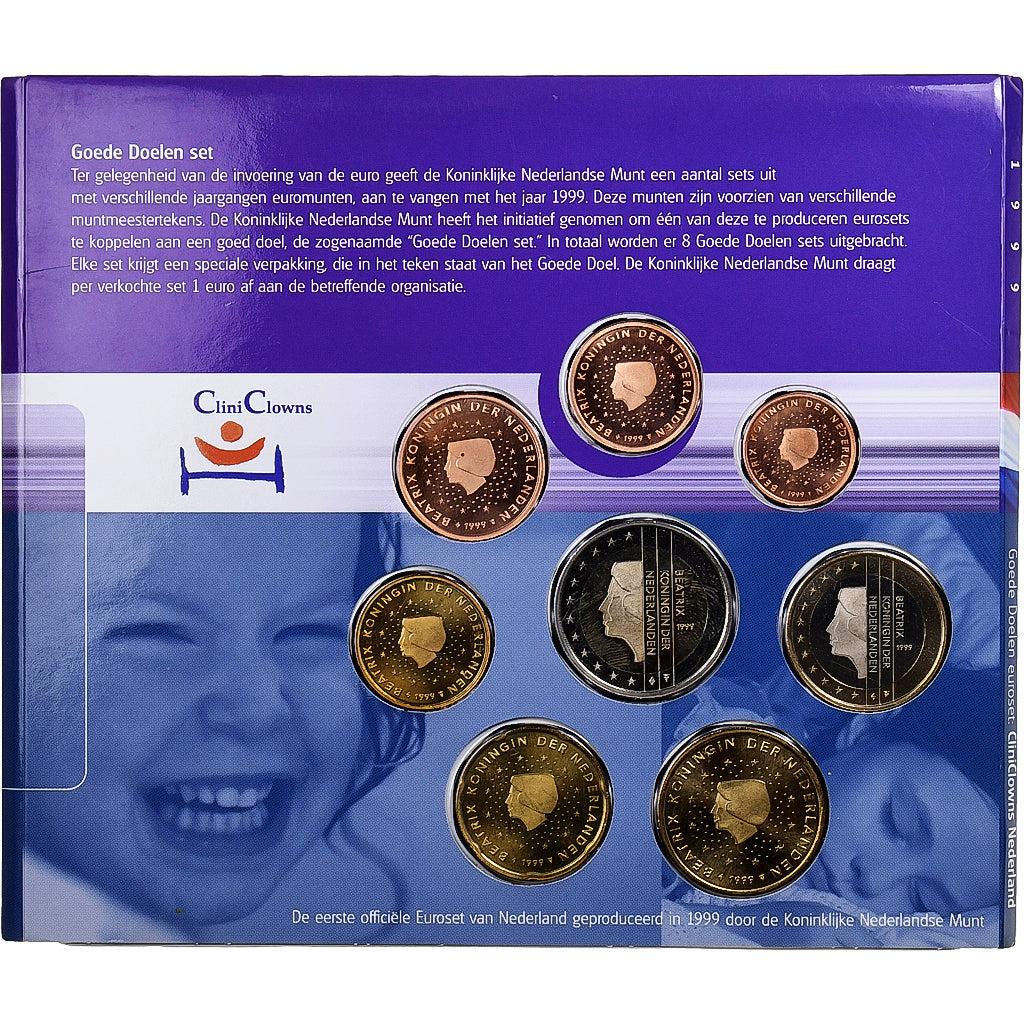 Netherlands, Set 1 ct. - 2 Euro, BU, 1999, Utrecht, MS(65-70)