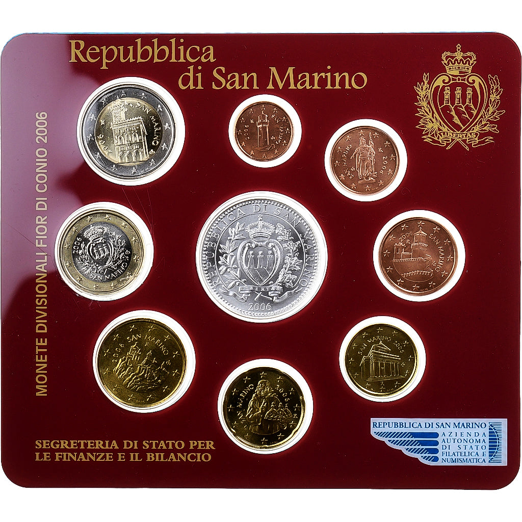 San Marino, Set 1 ct. - 5 Euro, FDC, 2006, Rome, STGL