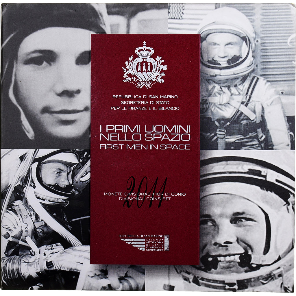 San Marino, Set 1 ct. - 5 Euro, First Men In Space, FDC, 2011, Rome, n.v.t., FDC