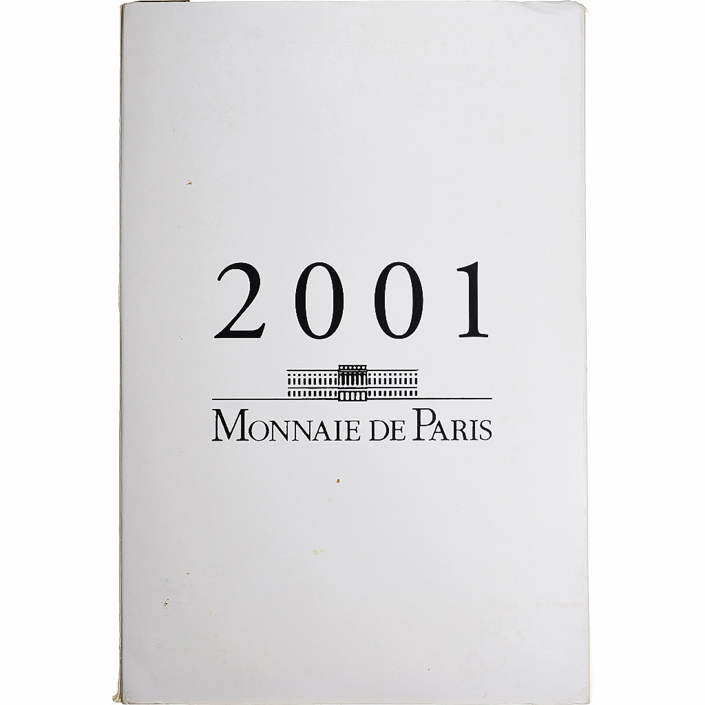 Francja, Coffret 1 c. à 100 frs., 2001, MDP, Proof, ND, MS(65-70)