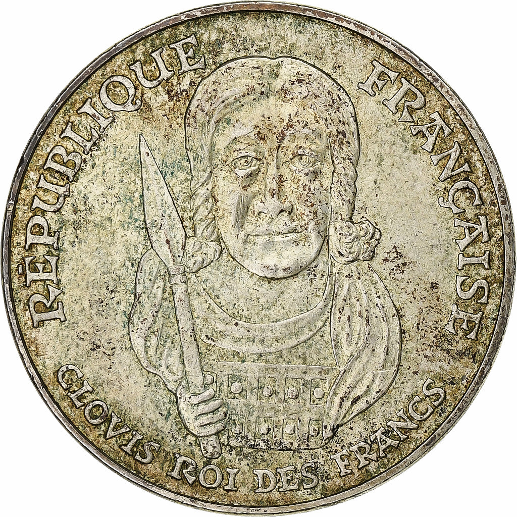 France, 100 Francs, Clovis, 1996, MDP, Silver, MS(60-62)