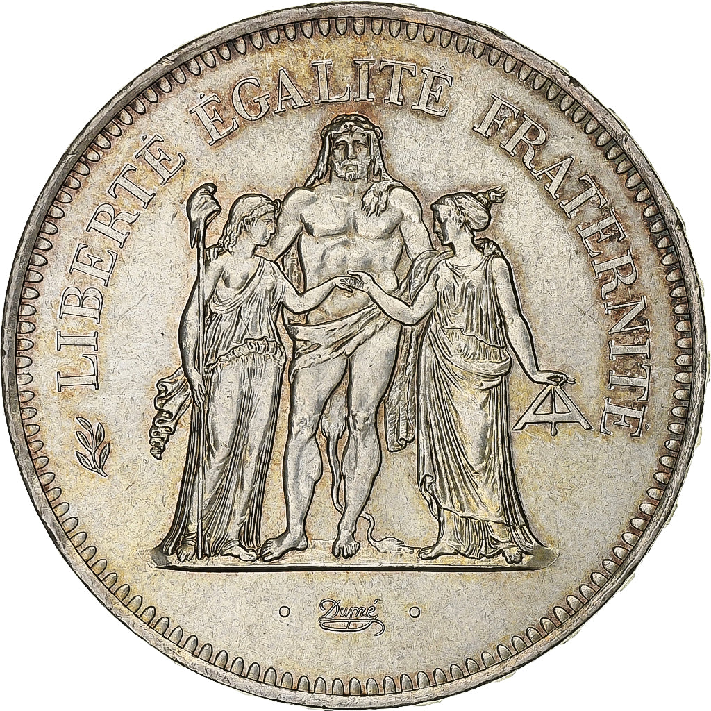 France, 50 Francs, Hercule, 1978, Paris, Silver, MS(60-62), Gadoury:882