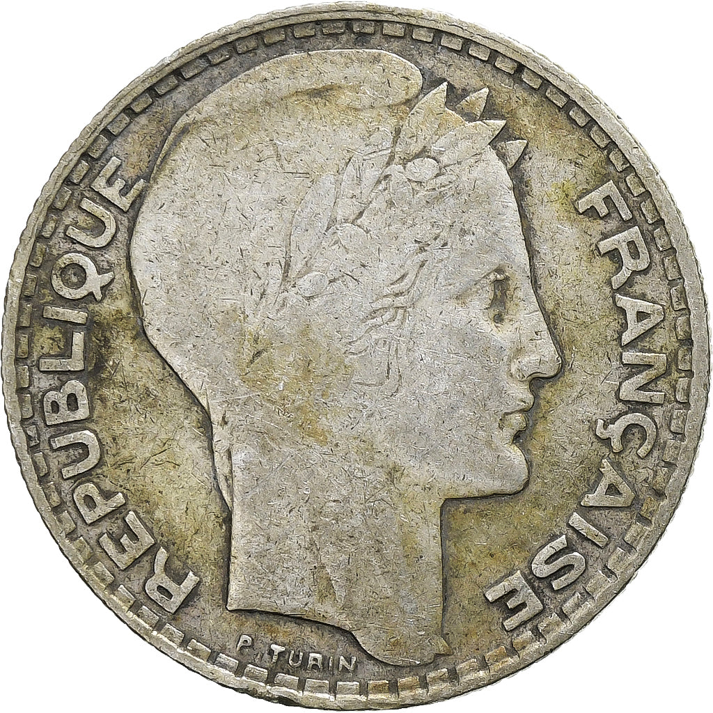 France, 10 Francs, Turin, 1930, Paris, Silver, VF(20-25), Gadoury:801