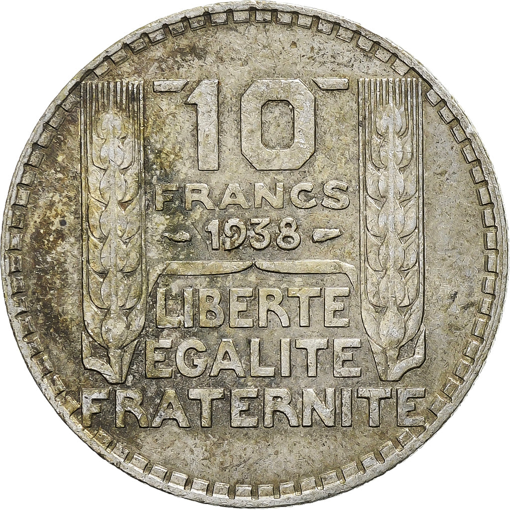 France, 10 Francs, Turin, 1938, Paris, Silver, VF(30-35), Gadoury:801