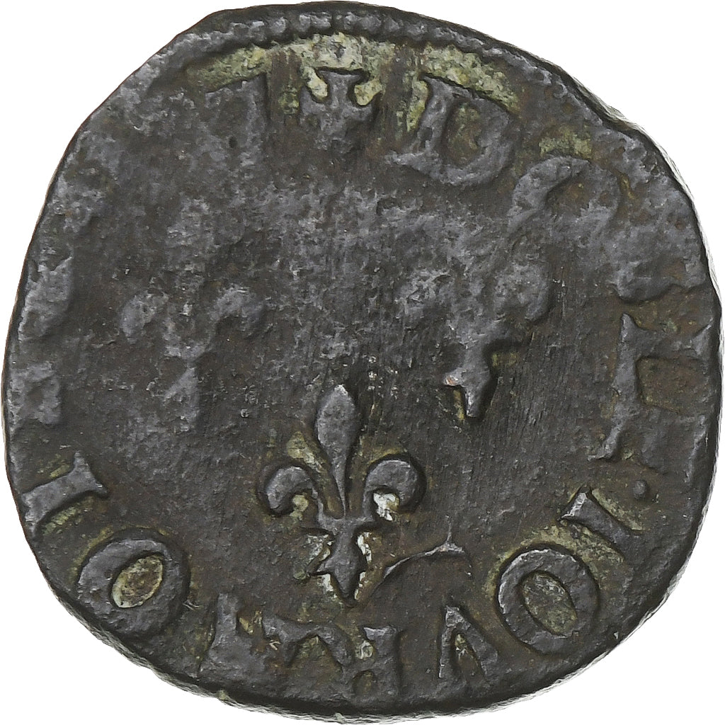 France, Henri III, Double Tournois, Date incertaine, Cuivre, B+