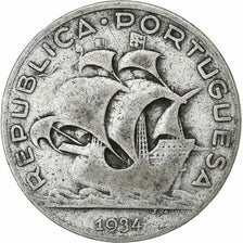 Portugal, 5 Escudos, 1934, Lisbon, Silver, VF(20-25)