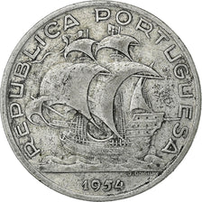 Portugal, 10 Escudos, 1954, Lisbon, Silver, VF(30-35)