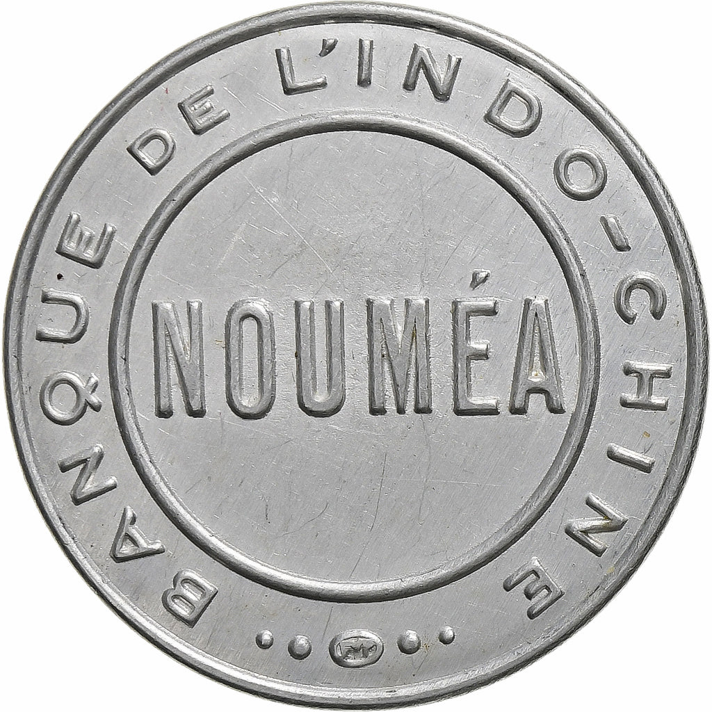 New Caledonia, Banque de l'Indo-Chine, 25 Centimes, n.d., Stamp-Coin