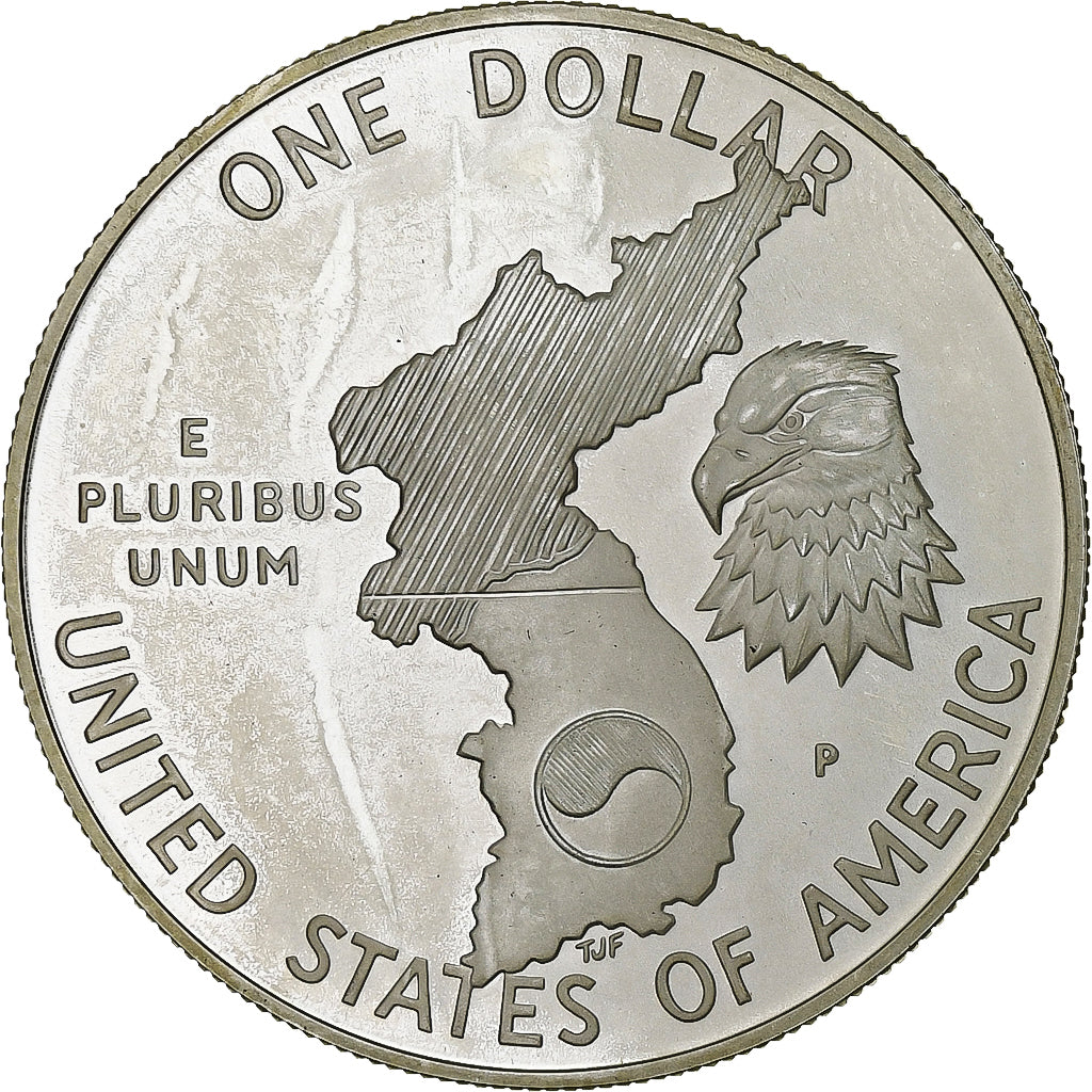 Vereinigte Staaten, Dollar, Korean War, 1991, Philadelphia, Silber, UNZ