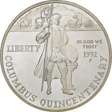 United States, Dollar, Colombus quincentenary, 1992, Philadelphia, Silver