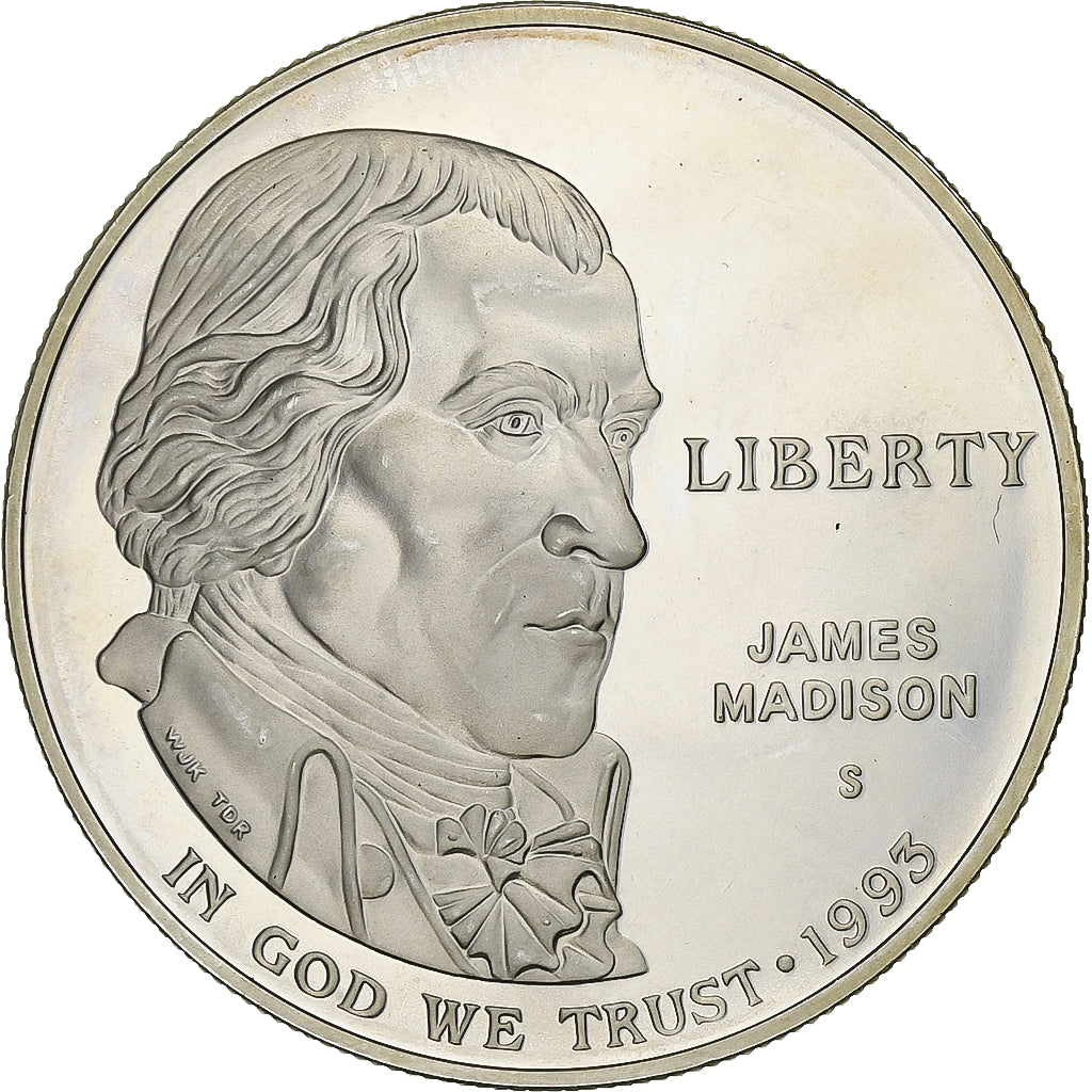États-Unis, Dollar, Bill of Rights, 1993, San Francisco, Argent, SPL