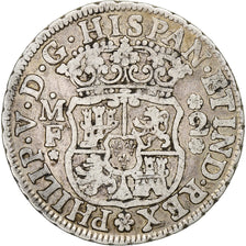 México, Philip V, 2 Reales, 1736, Mexico City, Plata, BC+, KM:84