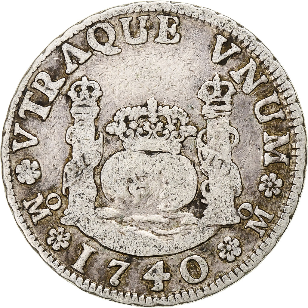 Mexico, Philip V, 2 Reales, 1740, Mexico City, Silver, VF(20-25), KM:84