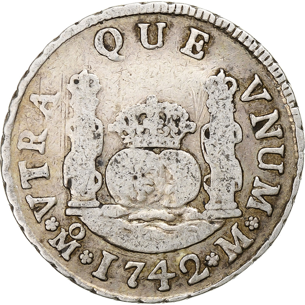 Messico, Philip V, 2 Reales, 1742, Mexico City, Argento, MB, KM:85