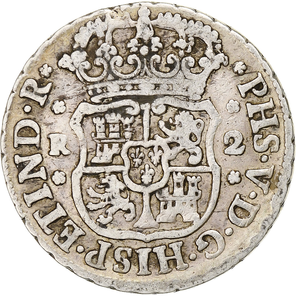 Mexique, Philip V, 2 Reales, 1744, Mexico City, Argent, TB, KM:85