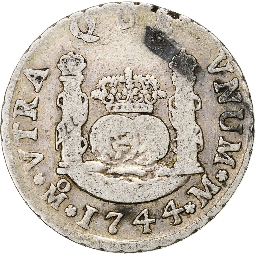 Mexique, Philip V, 2 Reales, 1744, Mexico City, Argent, TB, KM:85