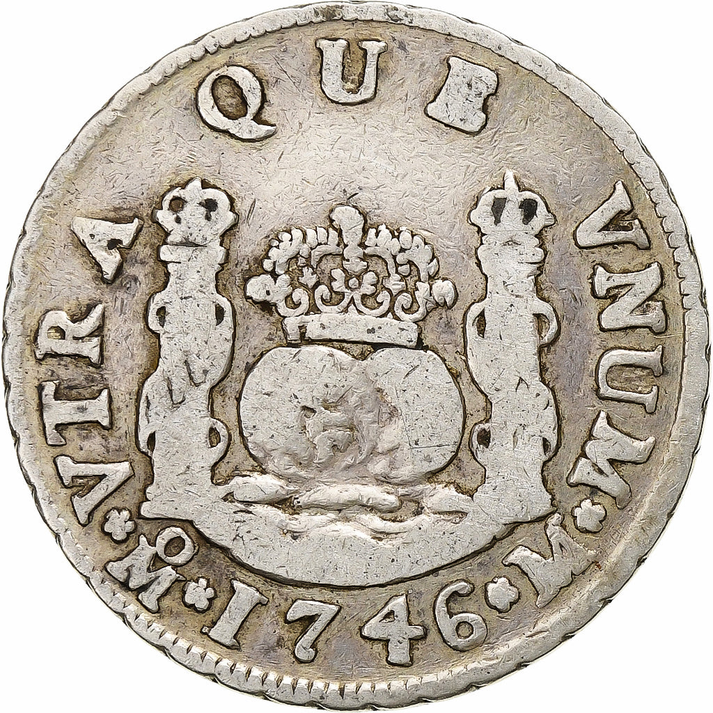 Mexique, Philip V, 2 Reales, 1746, Mexico City, Argent, TB, KM:85