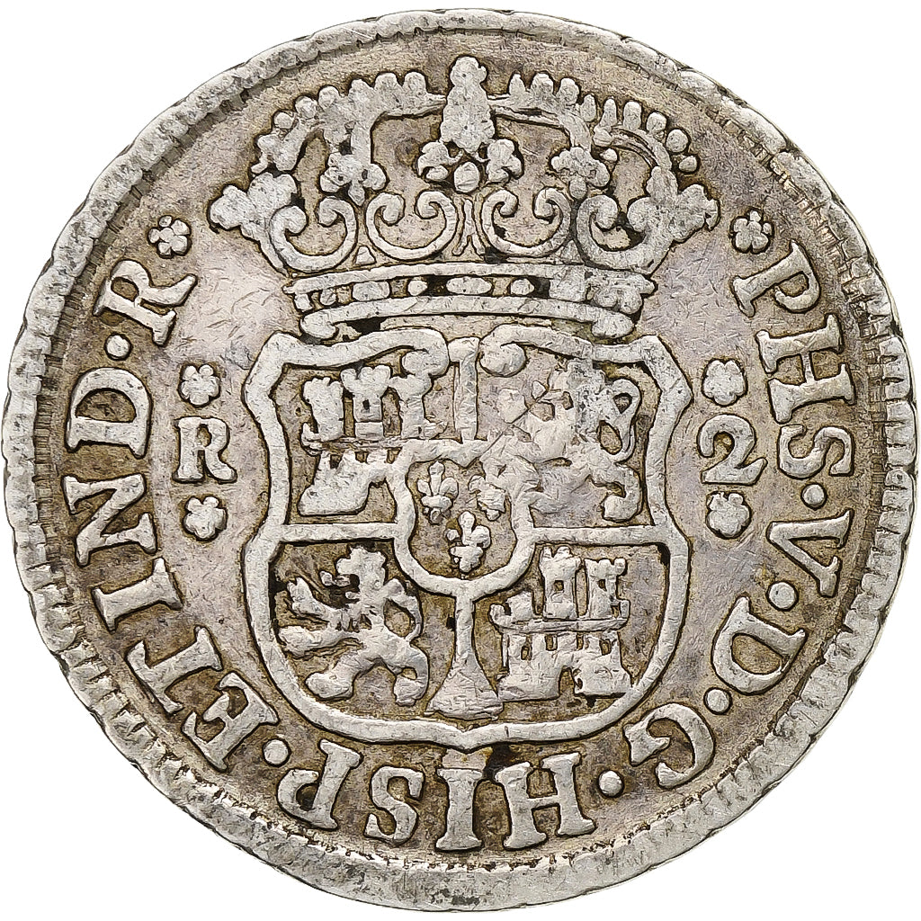 Messico, Philip V, 2 Reales, 1746, Mexico City, Argento, MB, KM:85
