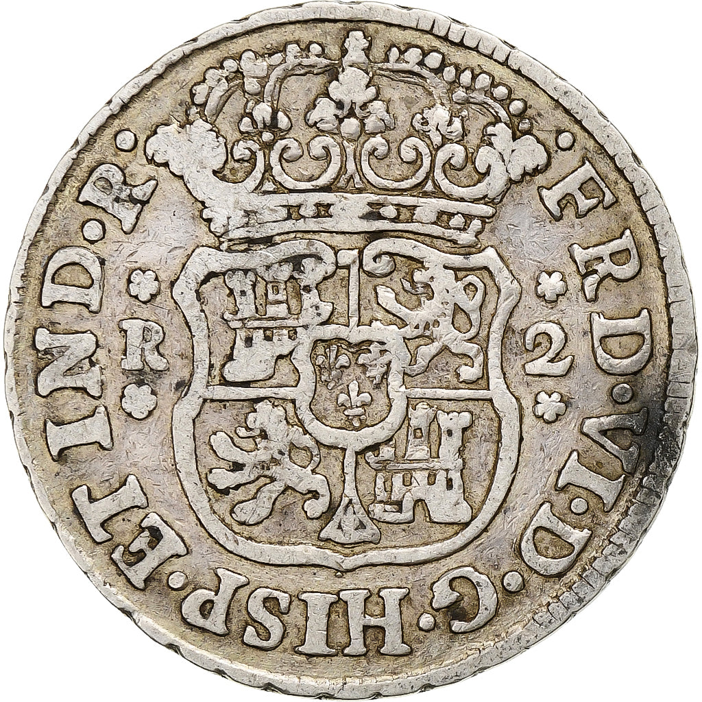 Messico, Philip V, 2 Reales, 1749, Mexico City, Argento, MB, KM:85