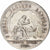France, Token, Louis XV, Trésor Royal, 1728, Silver, Duvivier, AU(50-53)