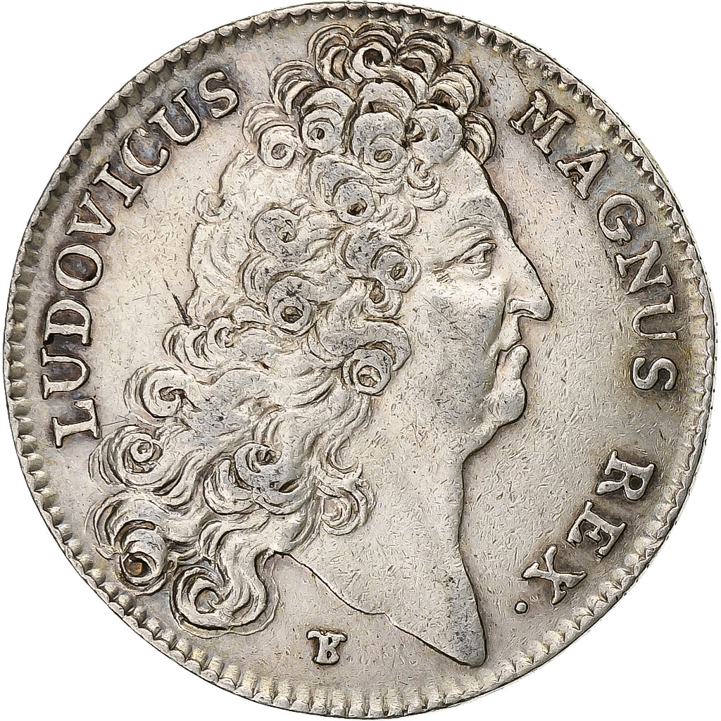 Francja, Token, Ludwik XIV, Trésor Royal, 1707, Srebro, EF(40-45)