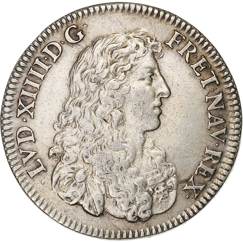 France, Token, Louis XIV, Aides et Entrées, 1664, Silver, AU(50-53)