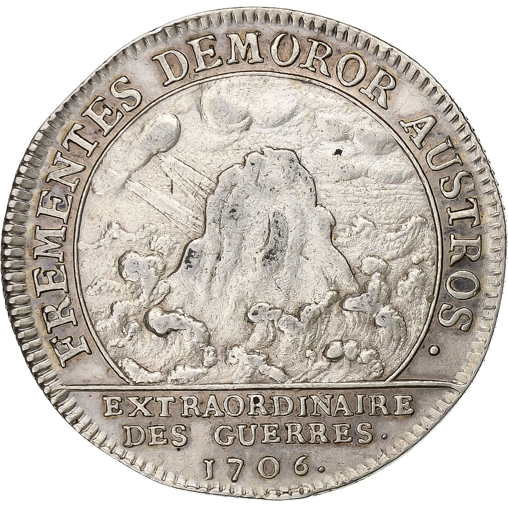 France, Jeton, Louis XIV, Extraordinaire des Guerres, 1706, Argent, TTB