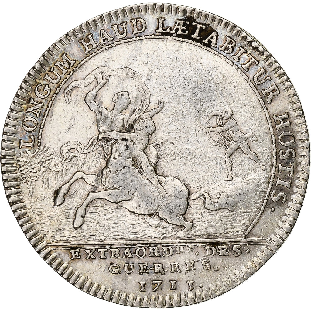 France, Jeton, Louis XIV, Extraordinaire des Guerres, 1713, Argent, TTB
