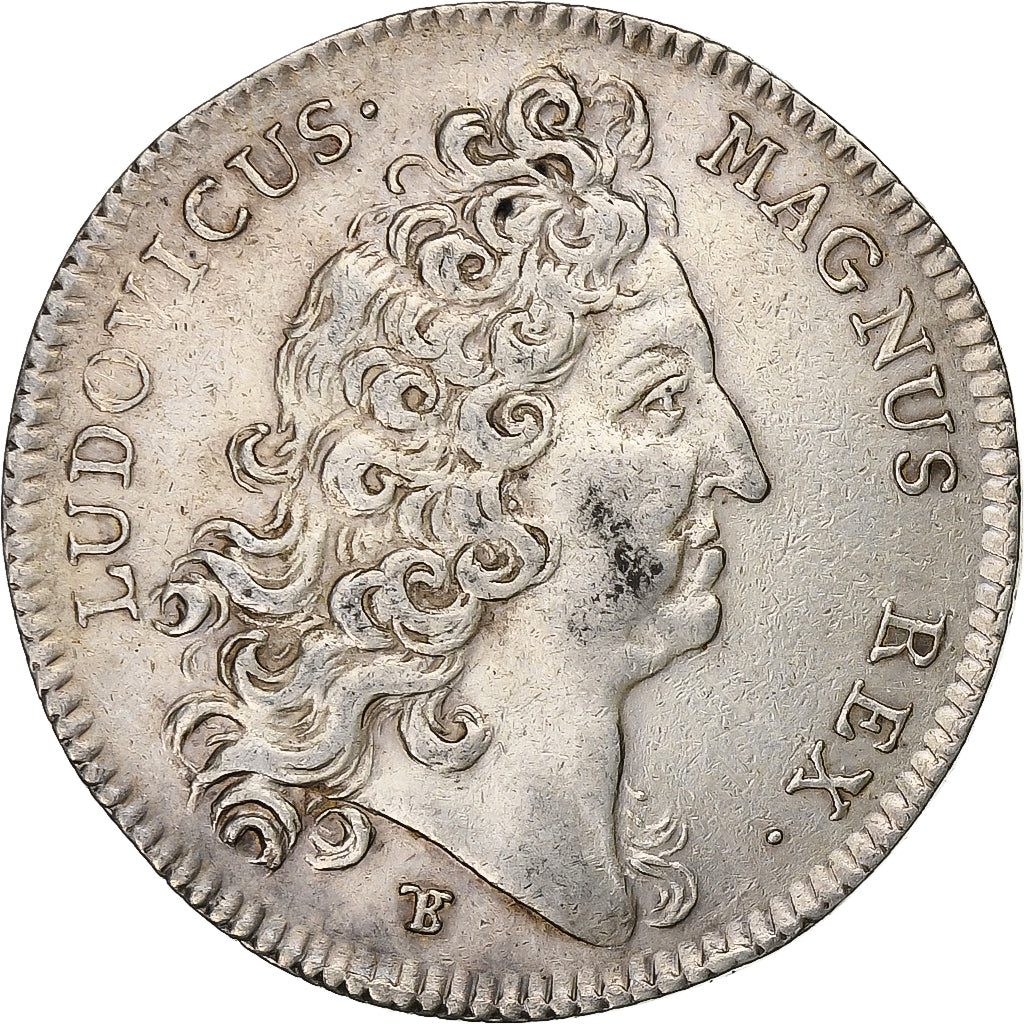 Francia, zeton, Louis XIV, Bâtiments du Roi, 1715, Plata, MBC+, Feuardent:3087