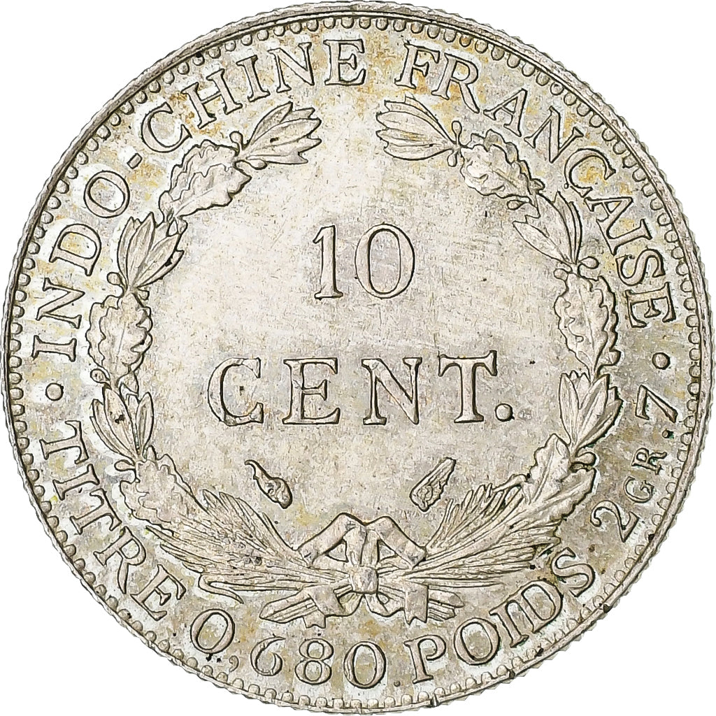 Indochine française, 10 Centimes, 1937, Paris, Argent, SUP+