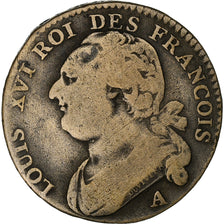 France, Louis XVI, 12 Deniers, 1791 / AN 3, Paris, Copper, VF(20-25), Gadoury:15