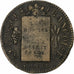 France, Sol aux Balances, 1793 / AN II, Strasbourg, Copper, VF(20-25)