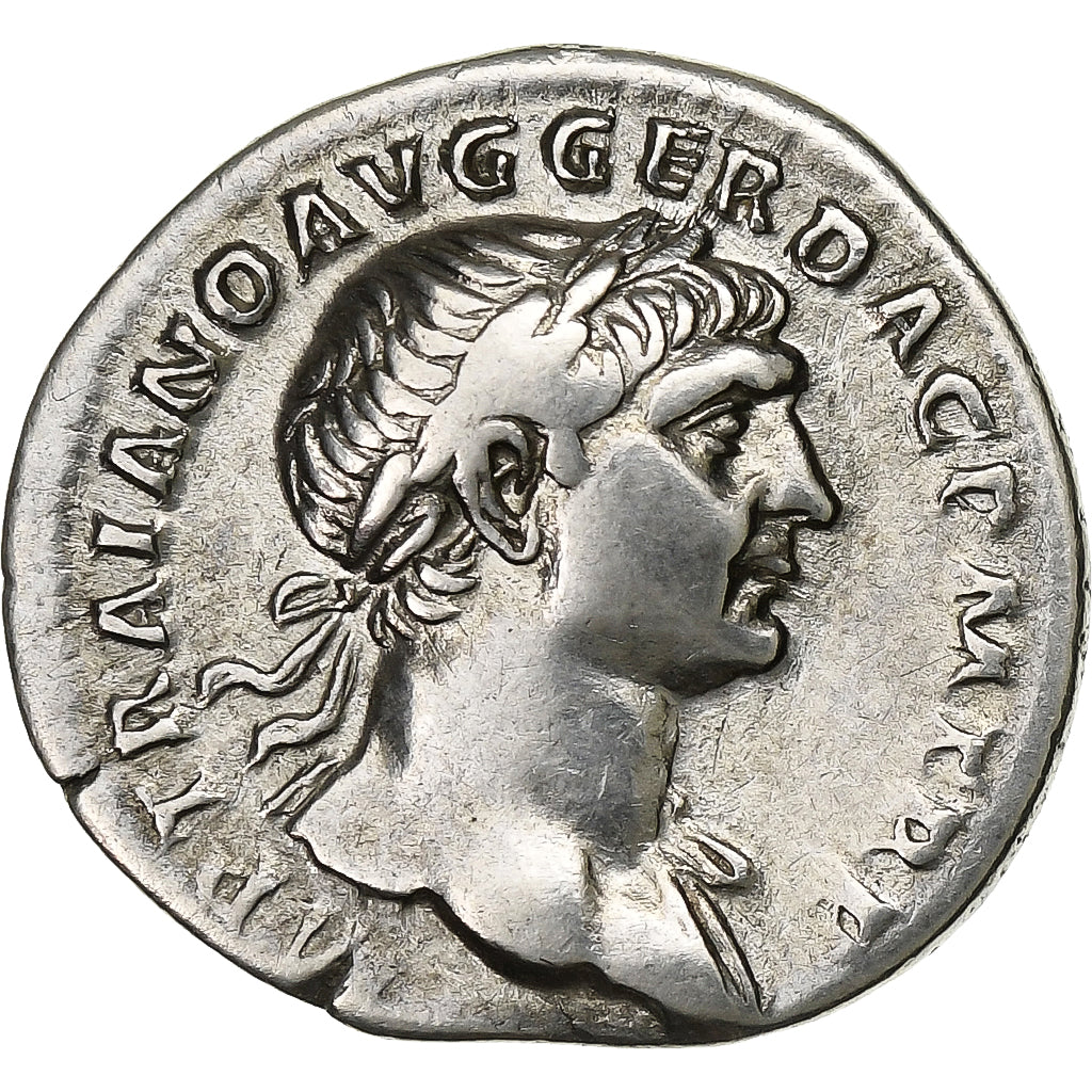 Trajan, Denarius, 103-111, Rome, Silver, AU(50-53), RIC:127