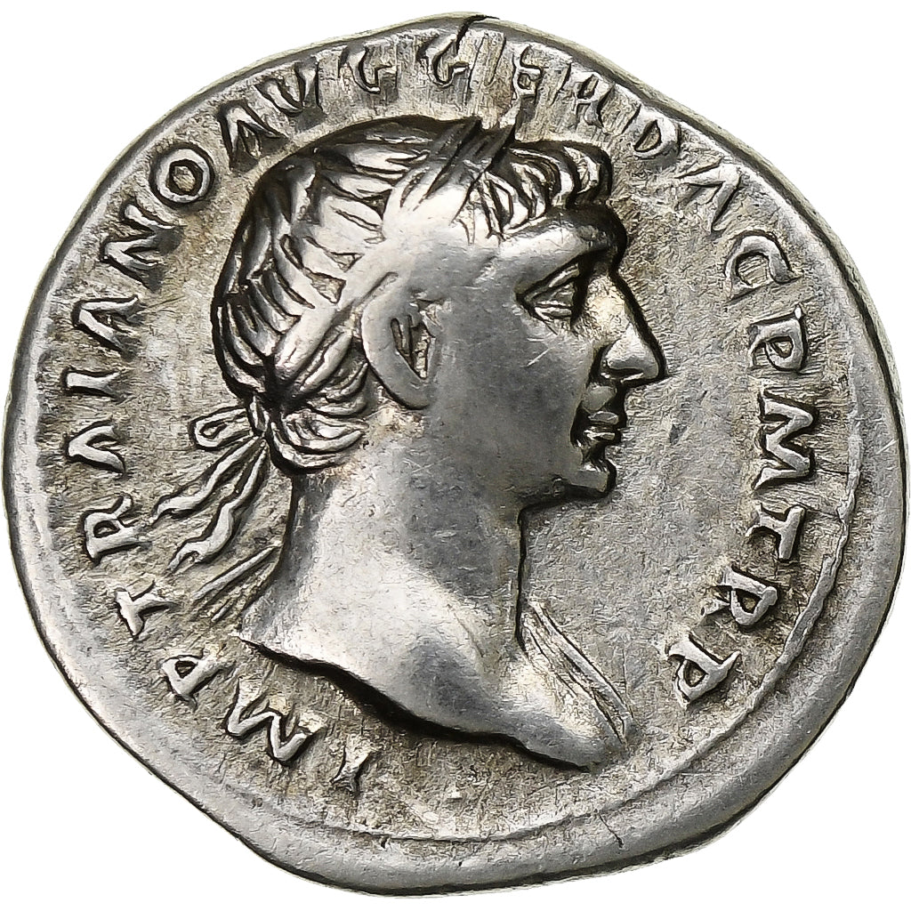 Trajan, Denarius, 103-111, Rome, Silver, AU(50-53), RIC:128