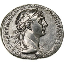 Trajan, Denarius, 114-117, Rome, Silver, AU(50-53), RIC:347