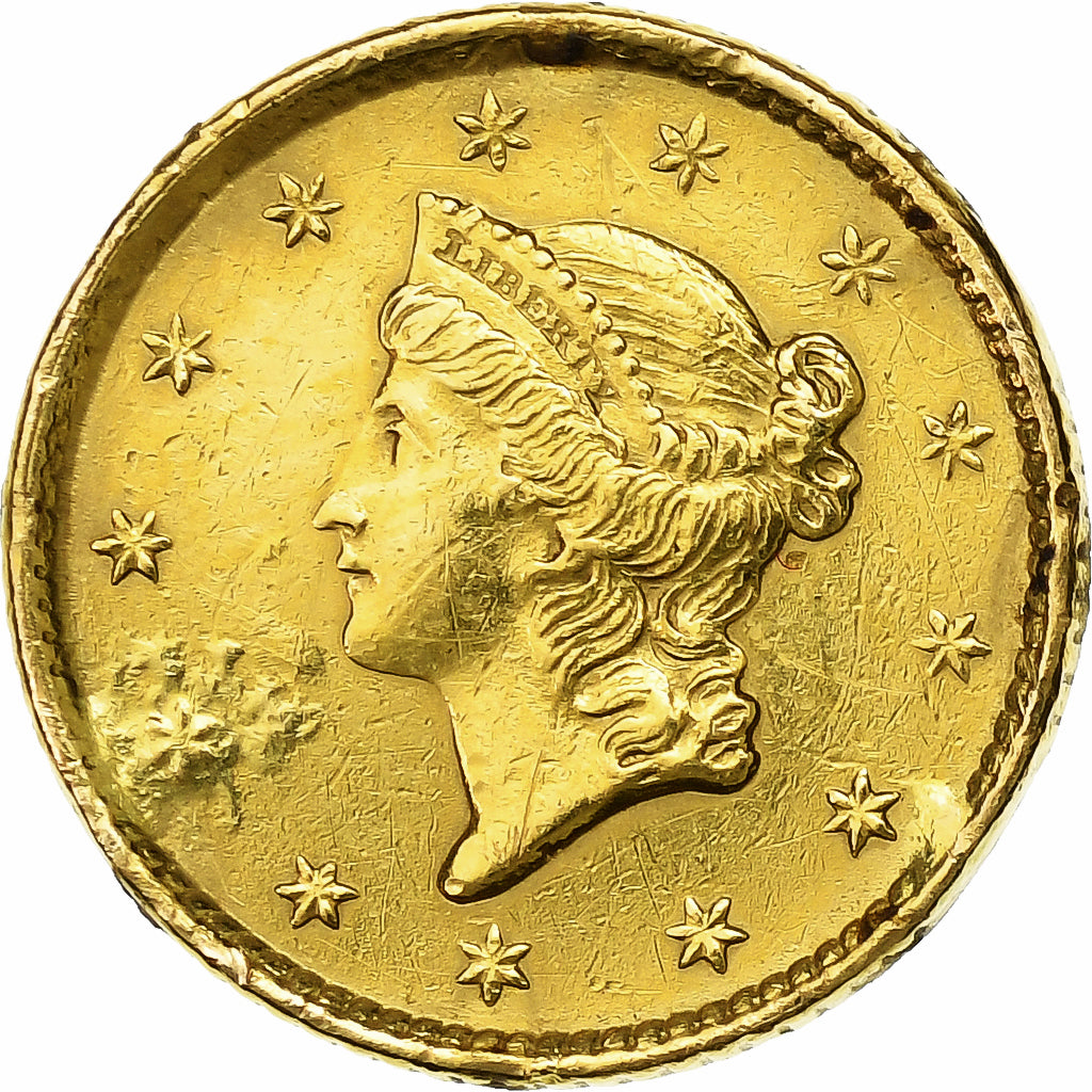 United States, Dollar, Liberty Head, 1852, Philadelphia, Gold, AU(55-58)