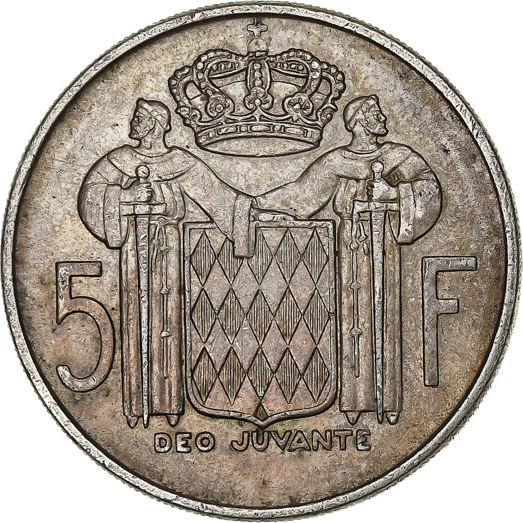 Monaco, Rainier III, 5 Francs, 1966, Argento, BB+