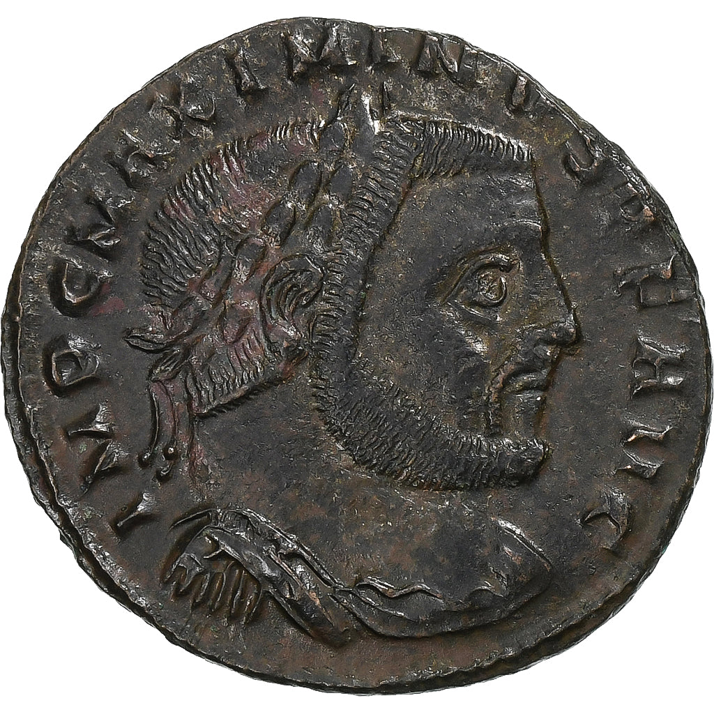 Maximinus II, Follis, 312-313, Thessalonica, Brązowy, AU(55-58), RIC:61a