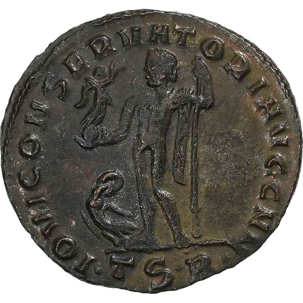 Maximinus II, Follis, 312-313, Thessalonica, Brązowy, AU(55-58), RIC:61a