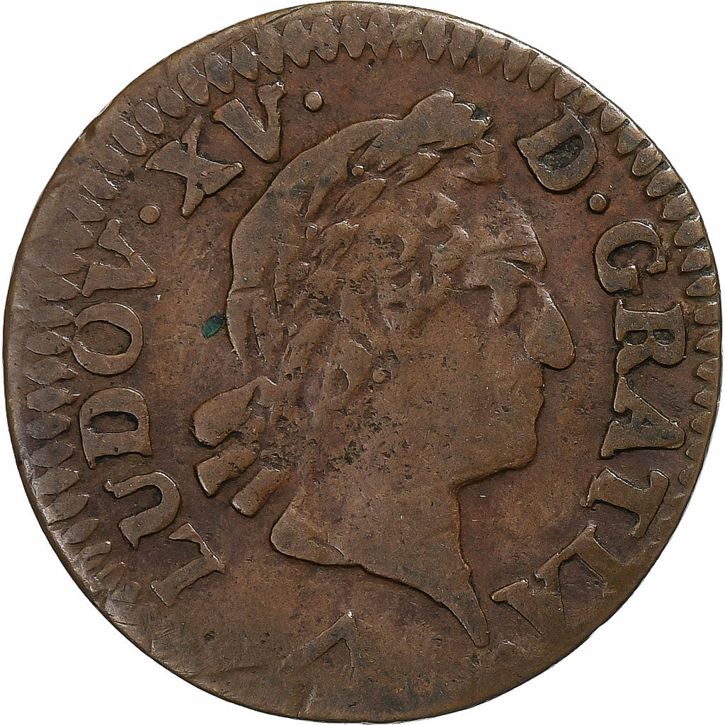 Francia, Louis XV, Liard à la Vieille Tête, 1773, Lille, Rame, MB, Gadoury:272