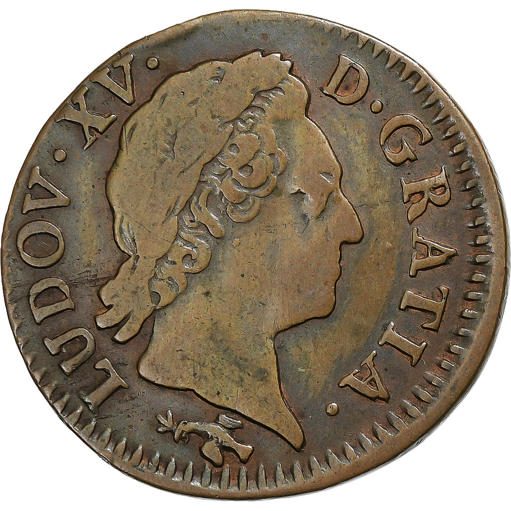 France, Louis XV, 1/2 Sol, 1770, Besançon, Cuivre, TB+, Gadoury:275