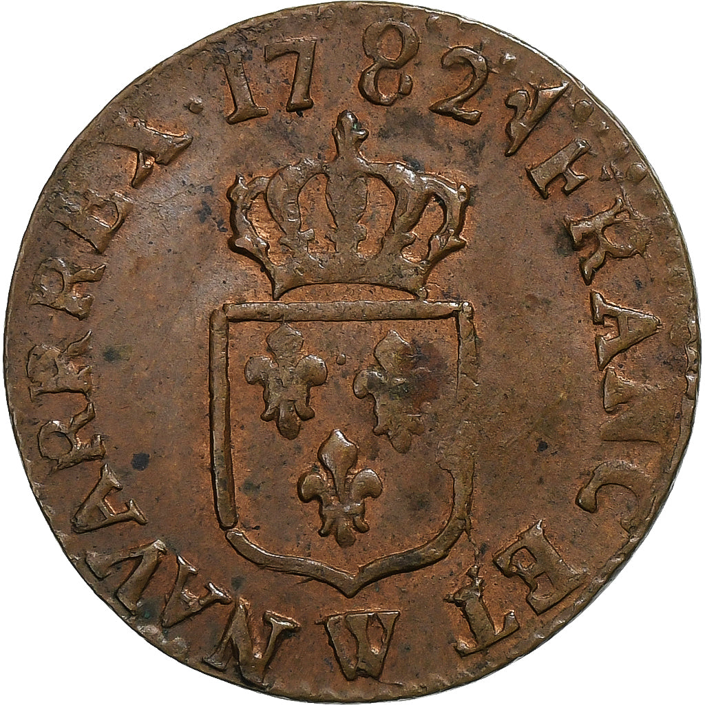 Francia, Louis XVI, Liard, 1782, Lille, Rame, BB+, Gadoury:348
